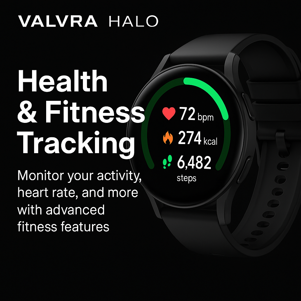 Halo Series – Smart Bluetooth Watch with Call, Fitness & Music Control